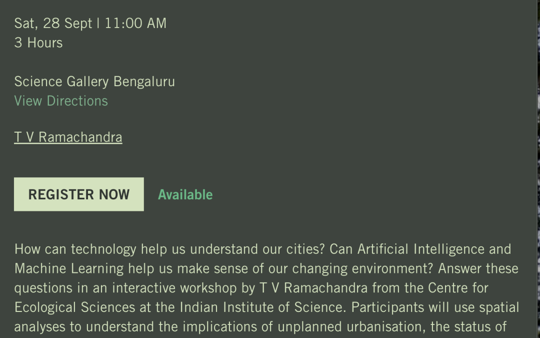 Our Environment in Data ~ Science Gallery Bengaluru