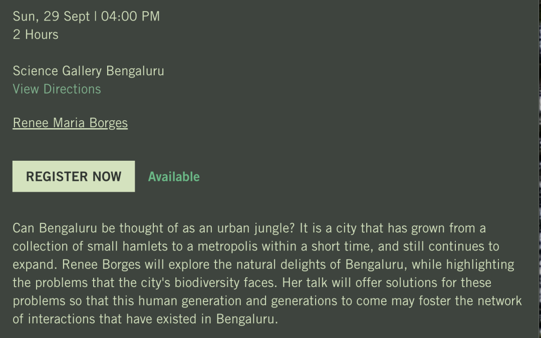 Fostering the Urban Jungle ~ Science Gallery Bengaluru